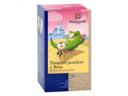 Sluneční pozdrav z Brna BIO, ovocný čaj s bylinkami 18x2,5 g SONNENTOR