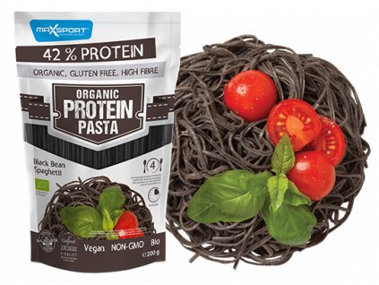 Těstoviny černé špagety Protein bezl. 200 g BIO MAXSPORT