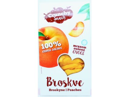 Ovoce lyofilizované broskve plátky 15 g CRUNCHY SNACK