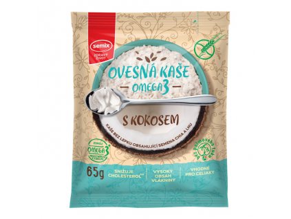 Kaše ovesná Omega3 kokos bezl. 65 g SEMIX