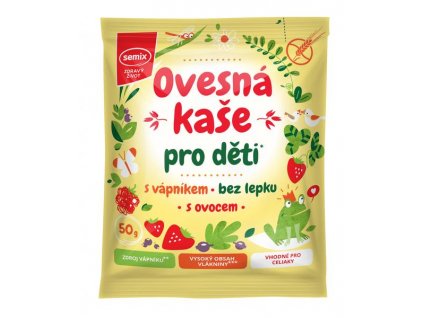 Kaše ovesná pro děti s vápníkem a ovocem bezl. 50 g SEMIX