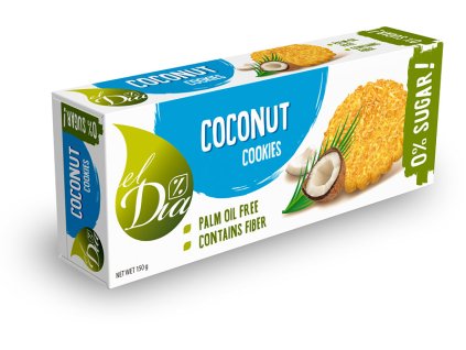 Cookies kokosové bez cukru el Dia 150 g