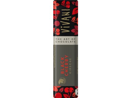 Čokoládová tyčinka hořká s višněmi VIVANI 35 g BIO
