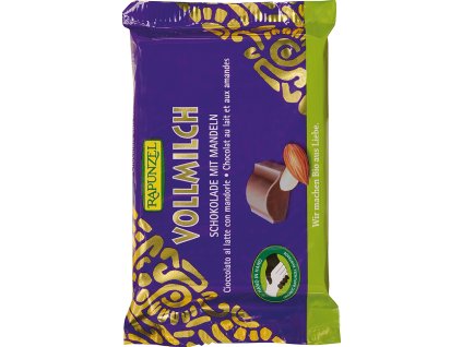 Čokoláda mléčná s mandlemi 100 g BIO RAPUNZEL