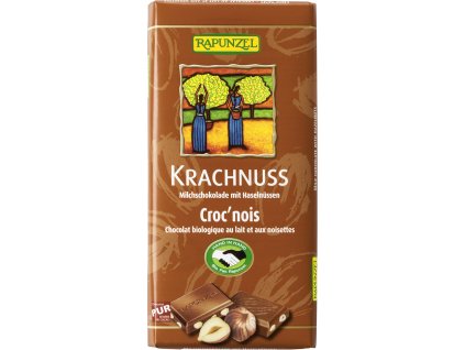 Čokoláda mléčná s celými oříšky 100 g BIO RAPUNZEL