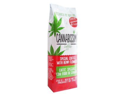 CANNABISSIMO CBD Coffee - mletá káva s konopnými květy 250 g
