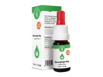 CBD Konopný olej 10% 10 ml ZELENÁ ZEMĚ