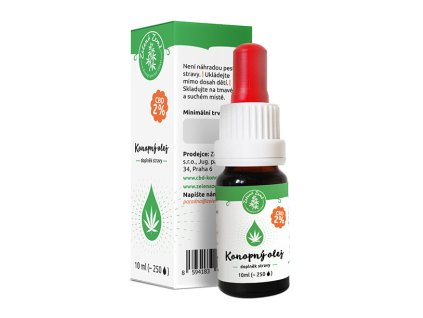 CBD Konopný olej 2% 10 ml ZELENÁ ZEMĚ