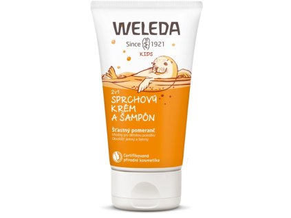 2v1 Sprchový krém a šampon Šťastný pomeranč 150 ml WELEDA