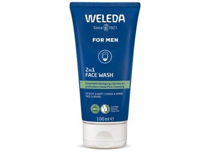 For Men 2v1 Čistící gel na obličej a vousy 100 ml WELEDA
