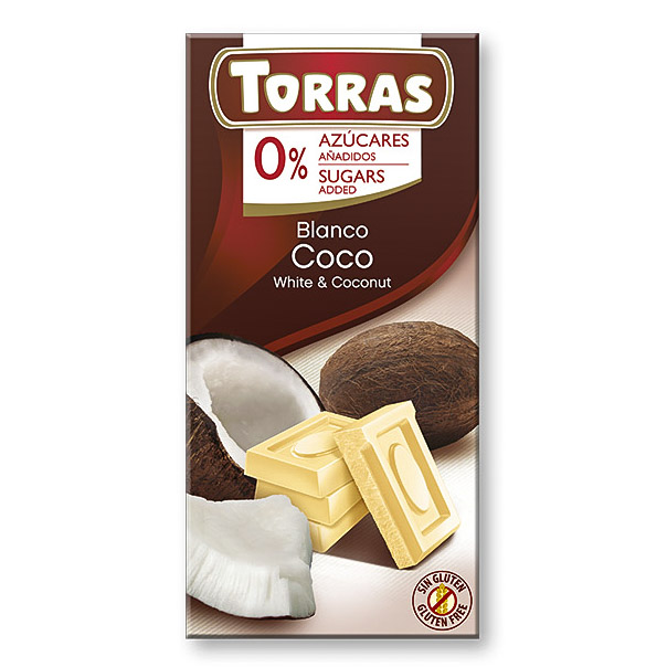 Čokolada bílá s kokosem TORRAS 75 g