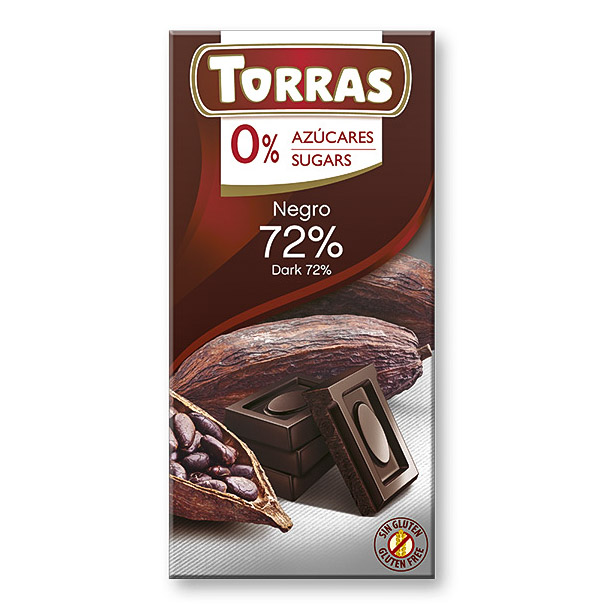 Čokolada hořká 72% TORRAS 75 g