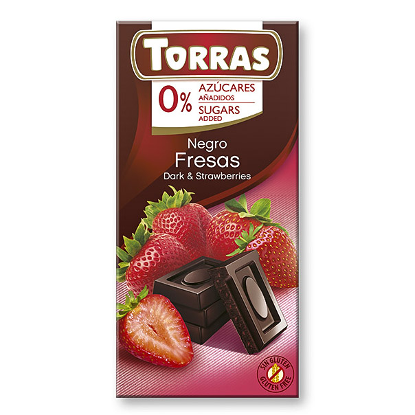 Fotografie Čokolada s jahodami TORRAS 75 g