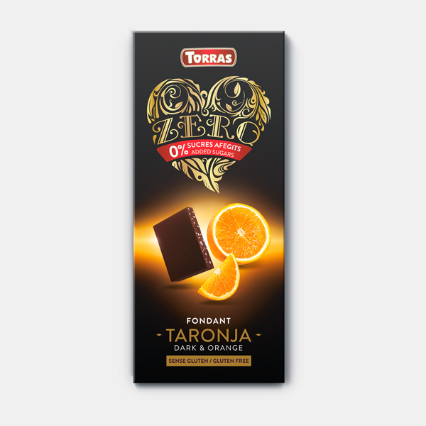 Fotografie Čokoláda Zero hořká s pomerančem TORRAS 125 g