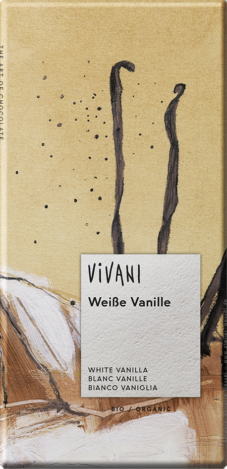 Fotografie Bílá čokoláda s vanilkou VIVANI 80 g BIO