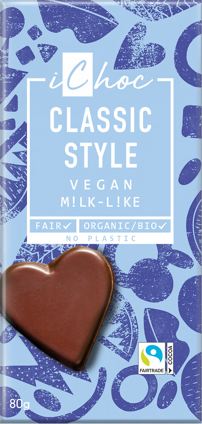 Vegan čokoláda classic iChoc 80 g BIO