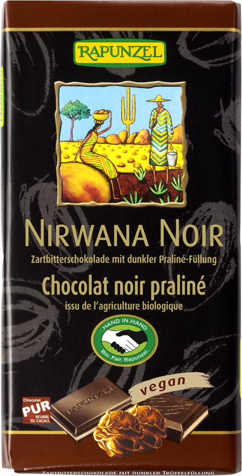 Fotografie Rapunzel Čokoláda Nirwana hořká BIO 100 g