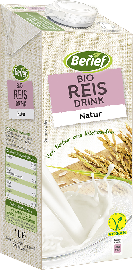 Rýžový nápoj Natur BERIEF 1 l BIO