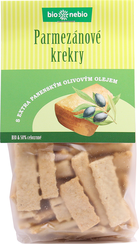 Parmezánové krekry s olivovým olejem bio*nebio 130 g BIO