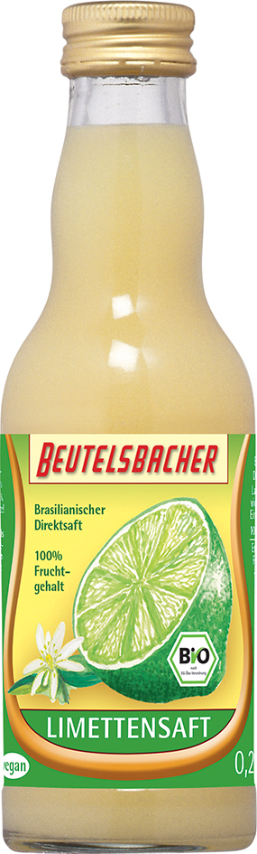Fotografie Limetková šťáva 100% Beutelsbacher 0,2 l BIO