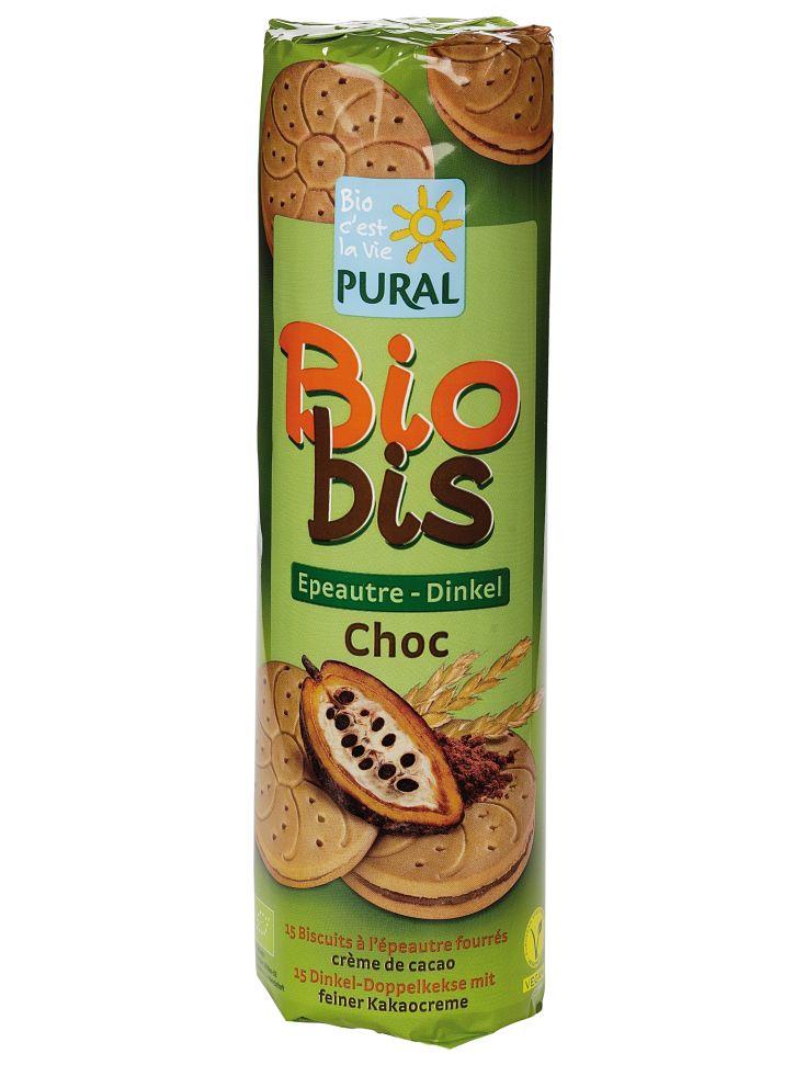 Fotografie Pural BioBis 300 g špaldové-čokoládové sušenky BIO VEGAN