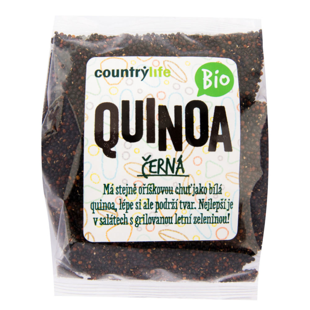 Fotografie Country Life Quinoa černá BIO 250 g