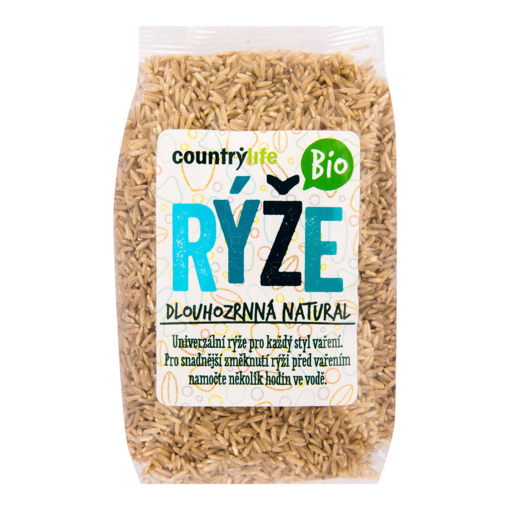 Fotografie Rýže dlouhozrnná natural COUNTRY LIFE BIO 500 g