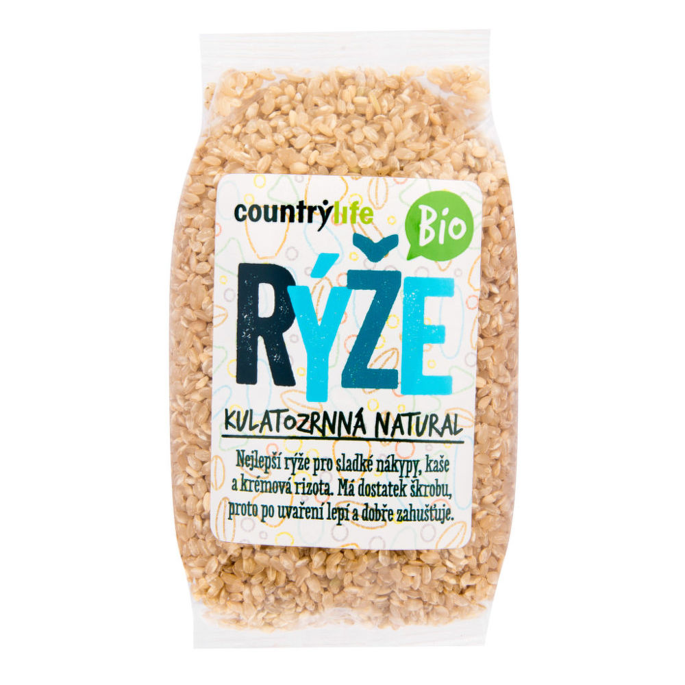 Rýže kulatozrnná natural COUNTRY LIFE BIO 500 g