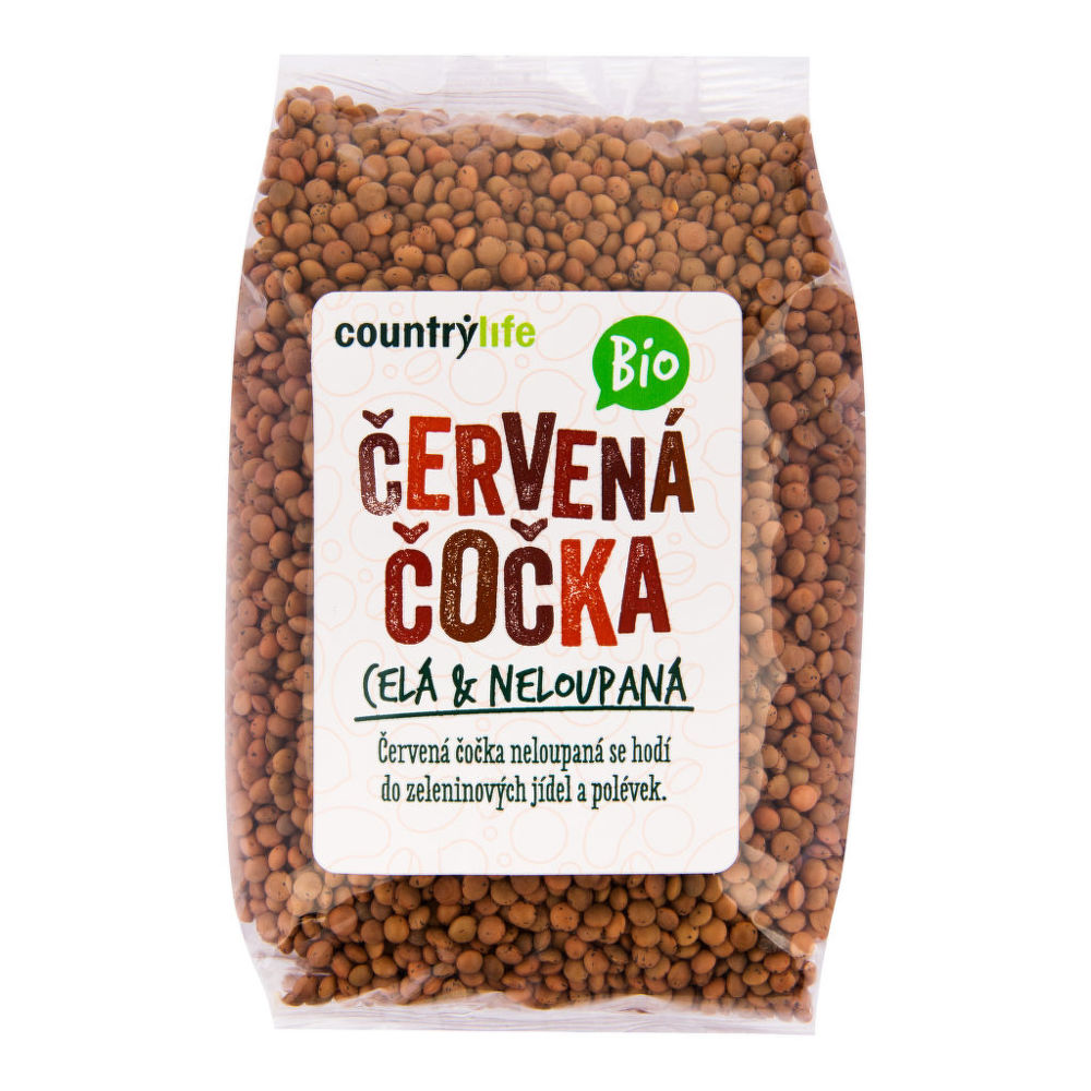 Čočka červená celá COUNTRY LIFE BIO 500 g