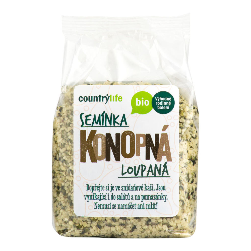 Konopná semínka loupaná COUNTRY LIFE BIO 250 g