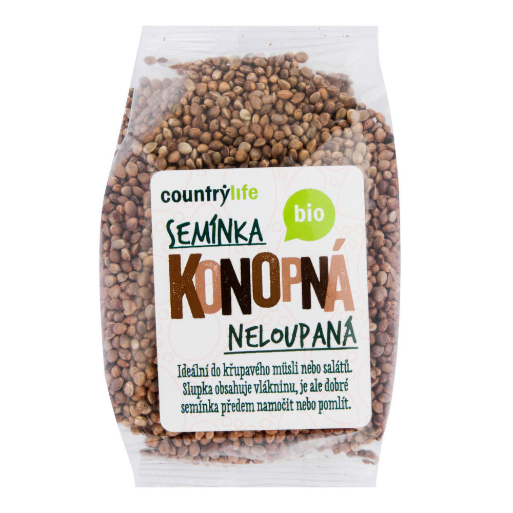 Fotografie Country Life Bio Konopné semínko neloupané 250 g A132:z4216