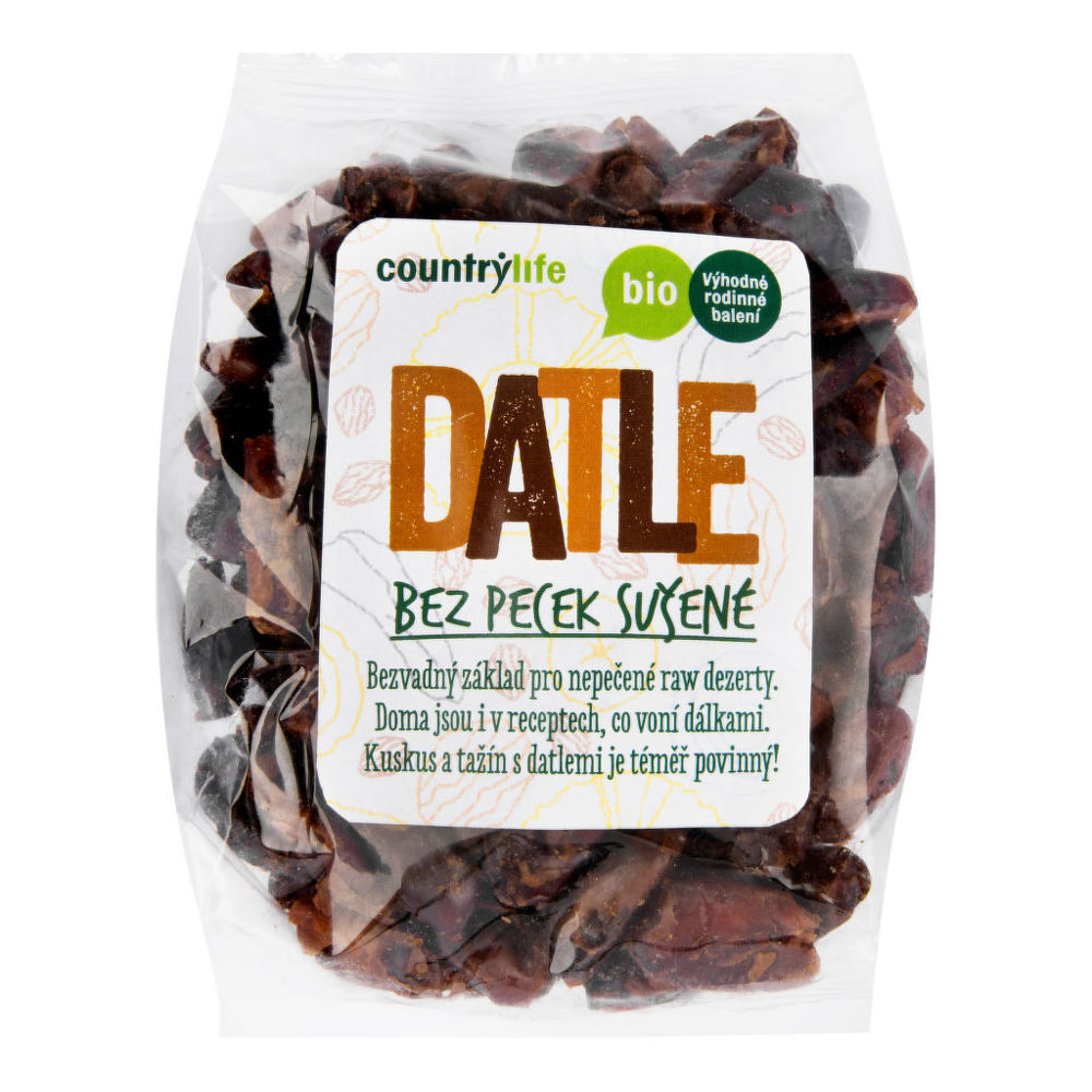 Datle sušené bez pecek COUNTRY LIFE BIO 500 g