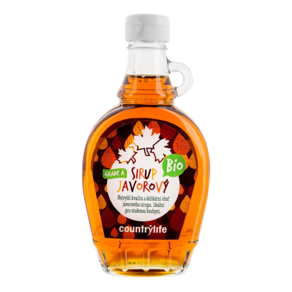 Fotografie Country Life Sirup javorový Grade A BIO 250 ml