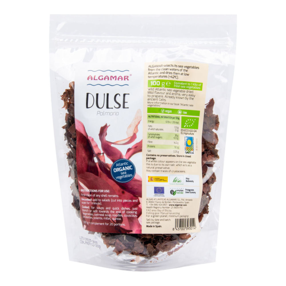 Fotografie Mořské řasy Dulse ALGAMAR BIO 100 g