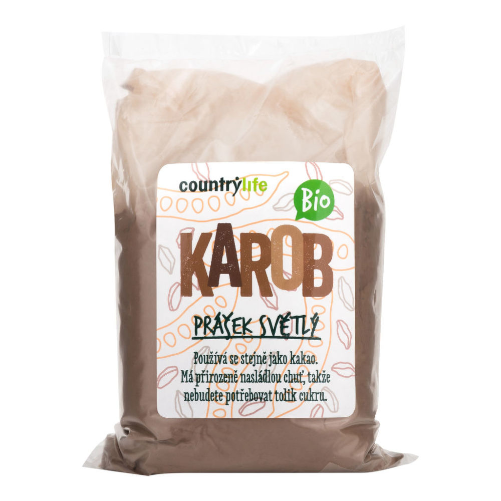 Karobový prášek světlý COUNTRY LIFE BIO 500 g