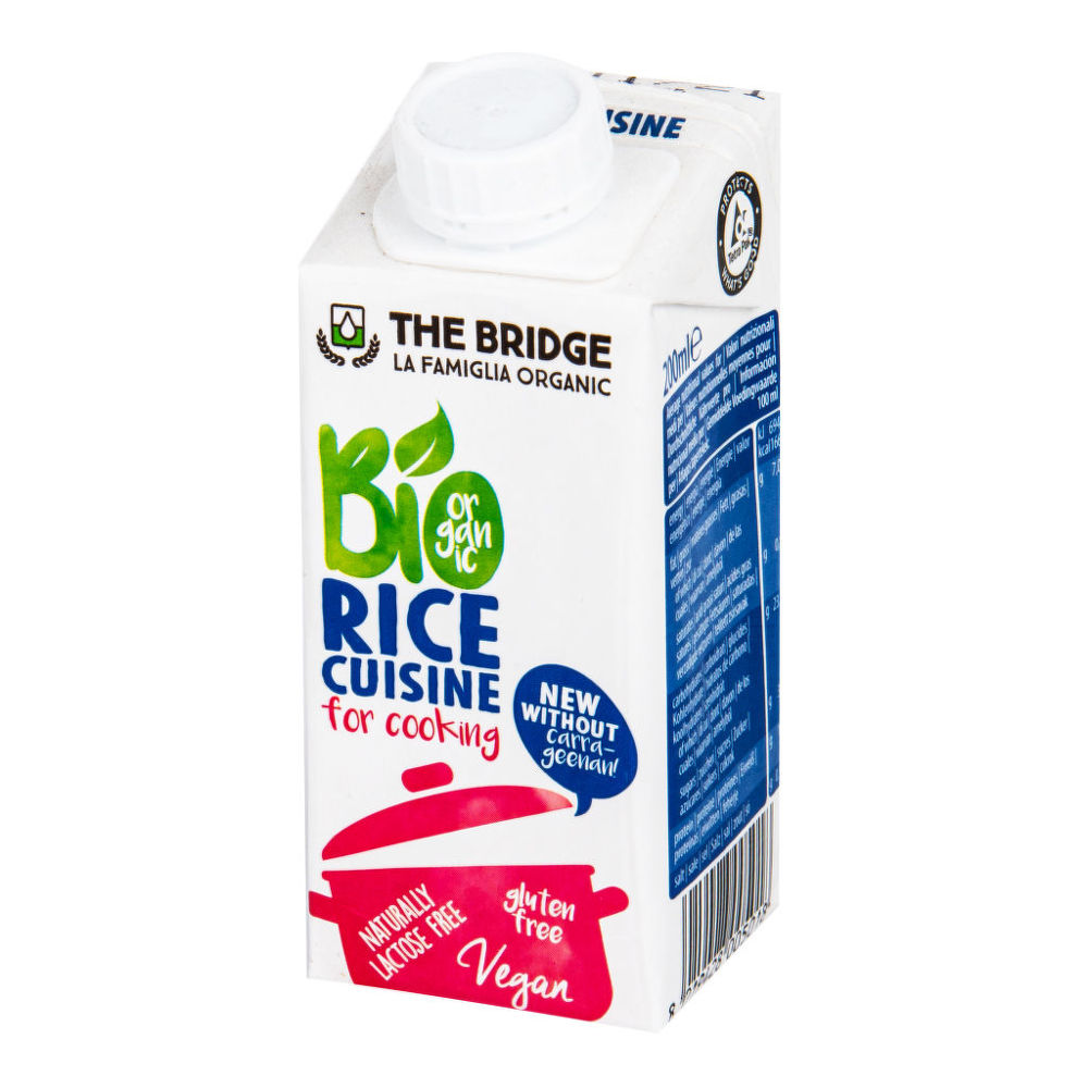 Rýžová alternativa smetany 7 % tuku THE BRIDGE BIO 200 ml