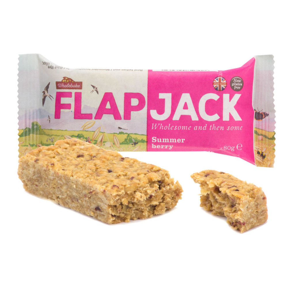 Flapjack ovesný malina-jahoda bezlepkový WHOLEBAKE 80 g