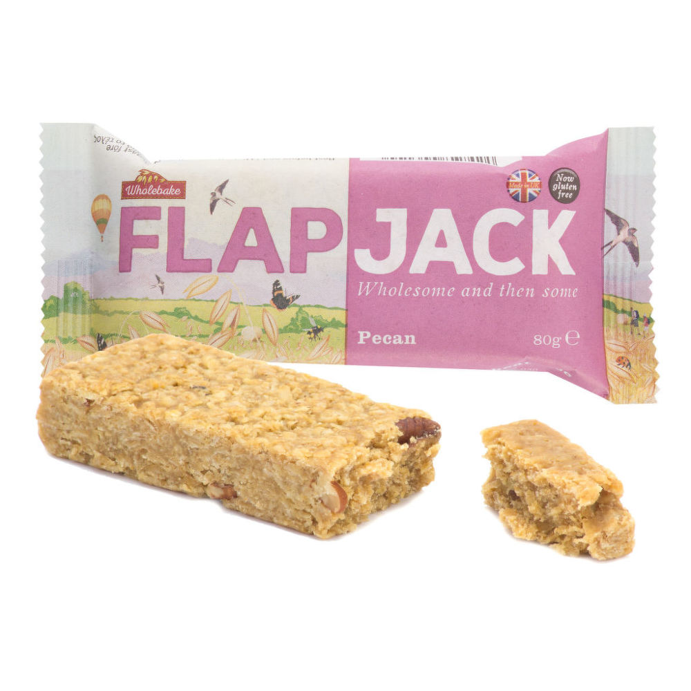 Flapjack ovesný pekan bezlepkový WHOLEBAKE 80 g