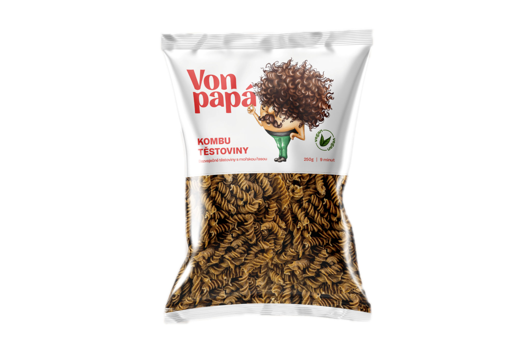 Těstoviny vřetena s Kombu řasou 250 g VON PAPA