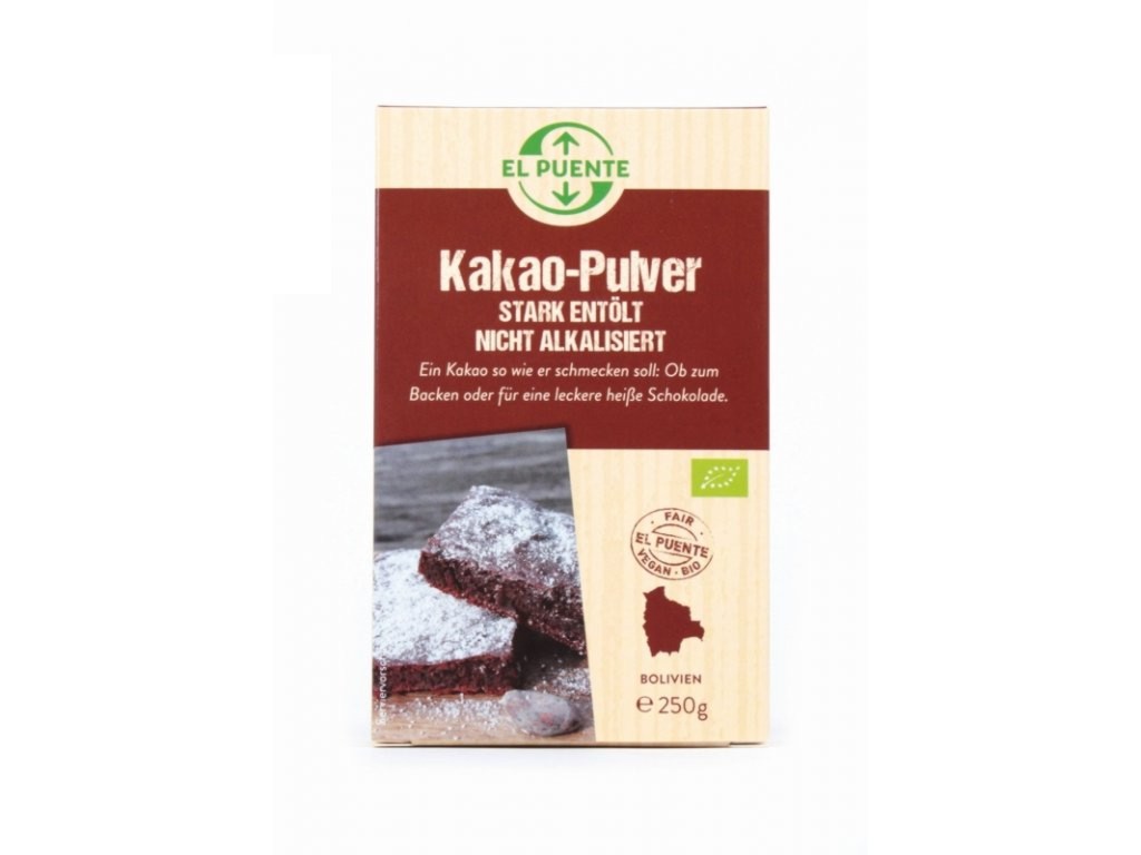 Kakaový prášek přírodní, silně zbavený tuku BIO Bolívie 250 g