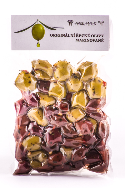 Fotografie Marinované olivy mix vakuum 150 g