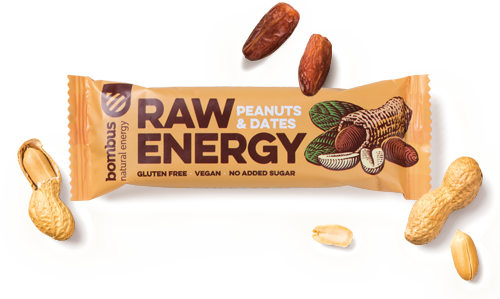 BOMBUS Raw Energy Peanuts & Dates 50 g