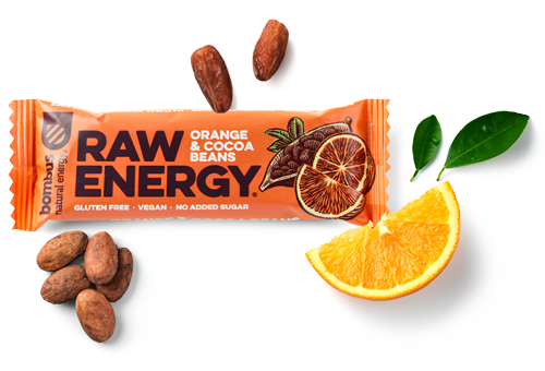 BOMBUS Raw Energy Orange&cocoa beans 50 g