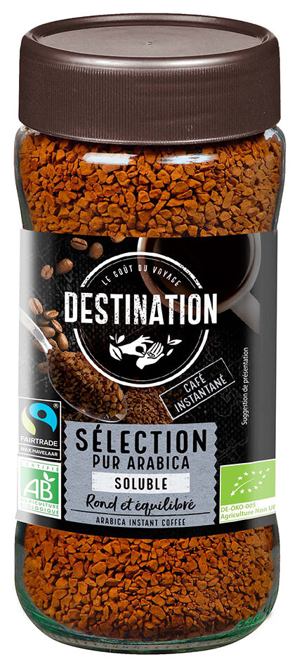 Instantní káva 100% arabika Destination 100 g BIO