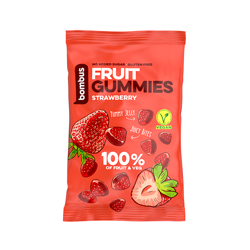 BOMBUS Fruit Gummies 35 g Strawberry