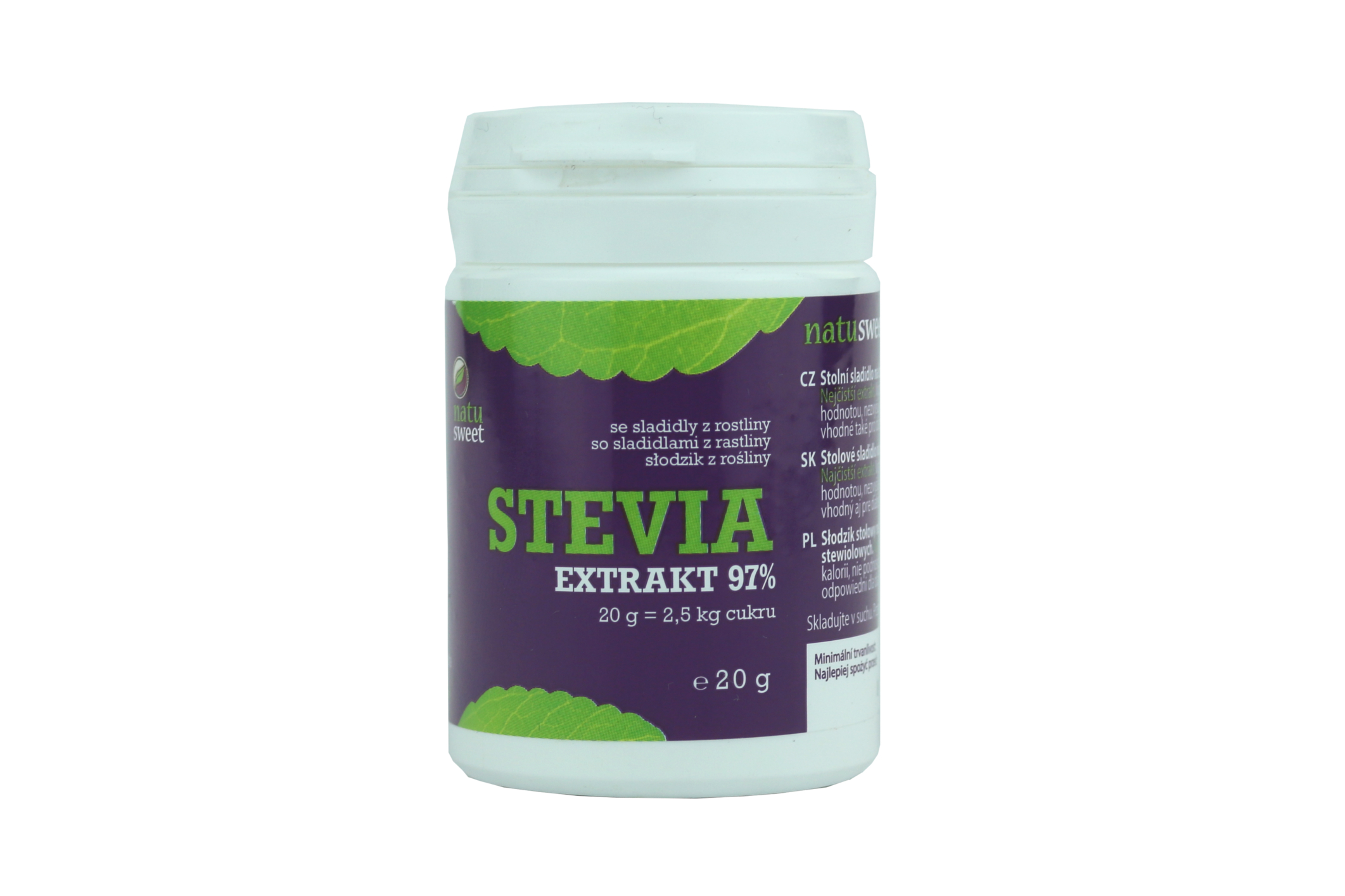 Fotografie Stevia extrakt 97% Natusweet 20 g