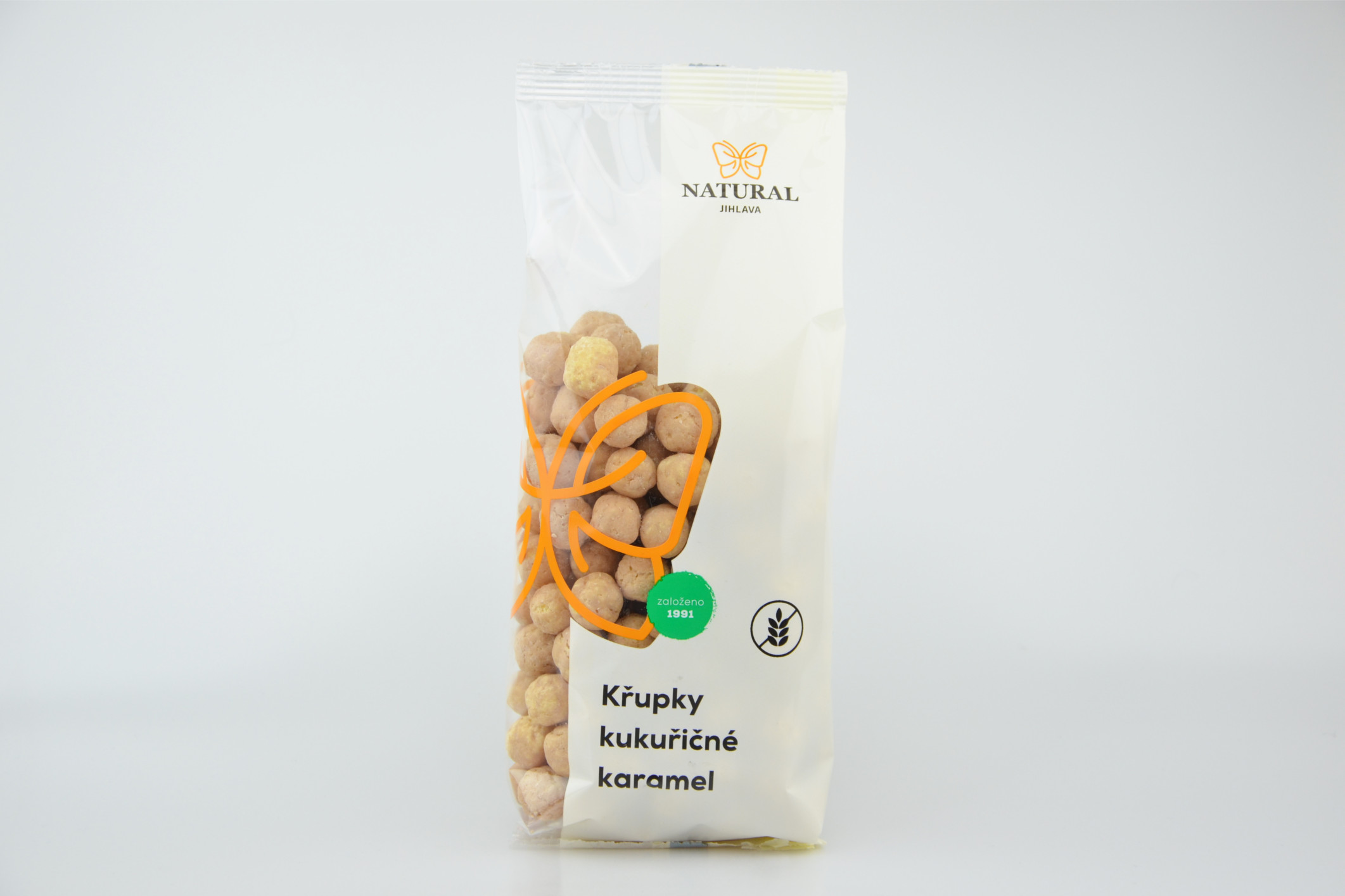 Fotografie Křupky kukuřičné karamel NATURAL 140 g