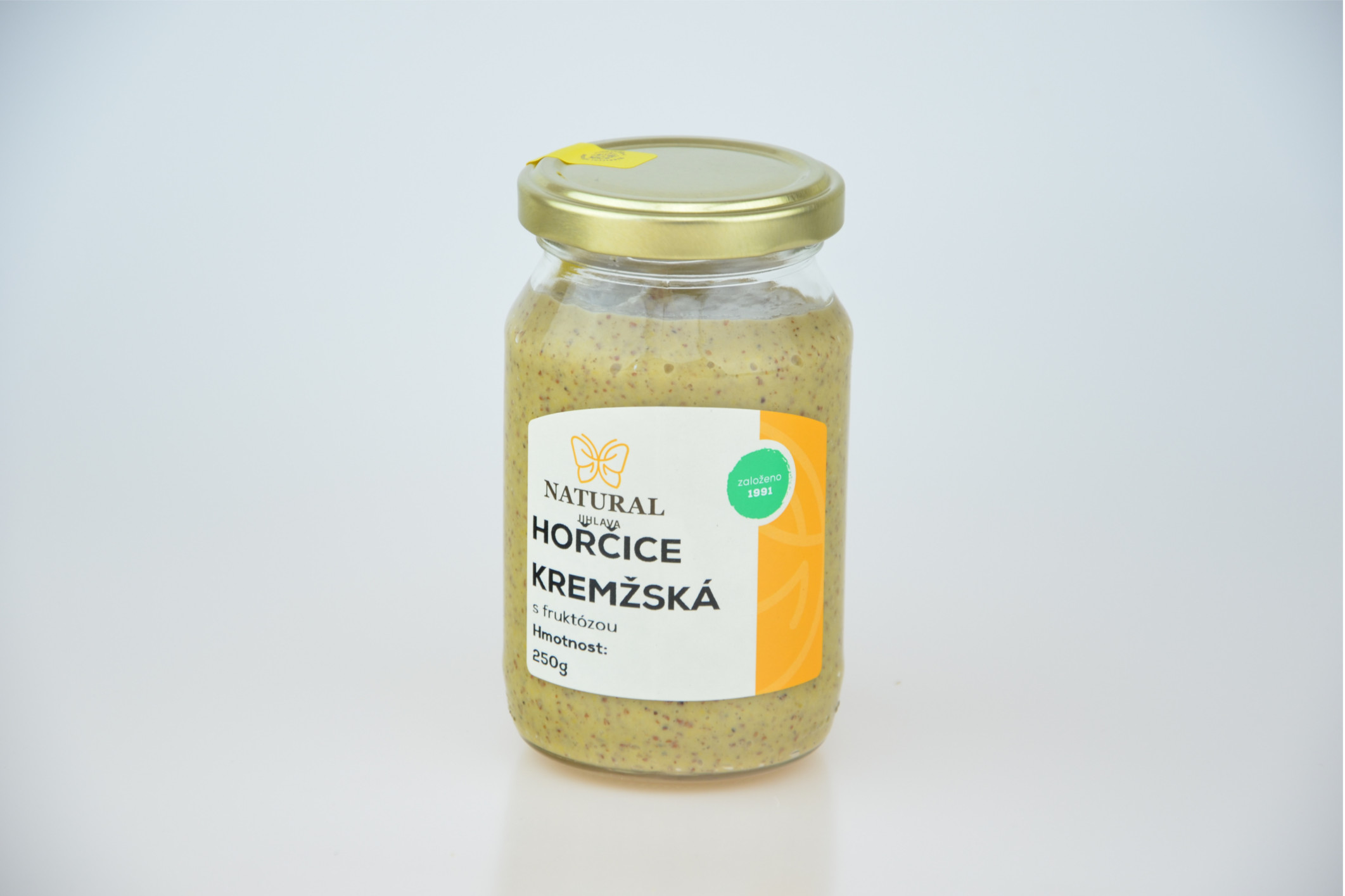 Fotografie Hořčice kremžská s fruktózou NATURAL 250 g