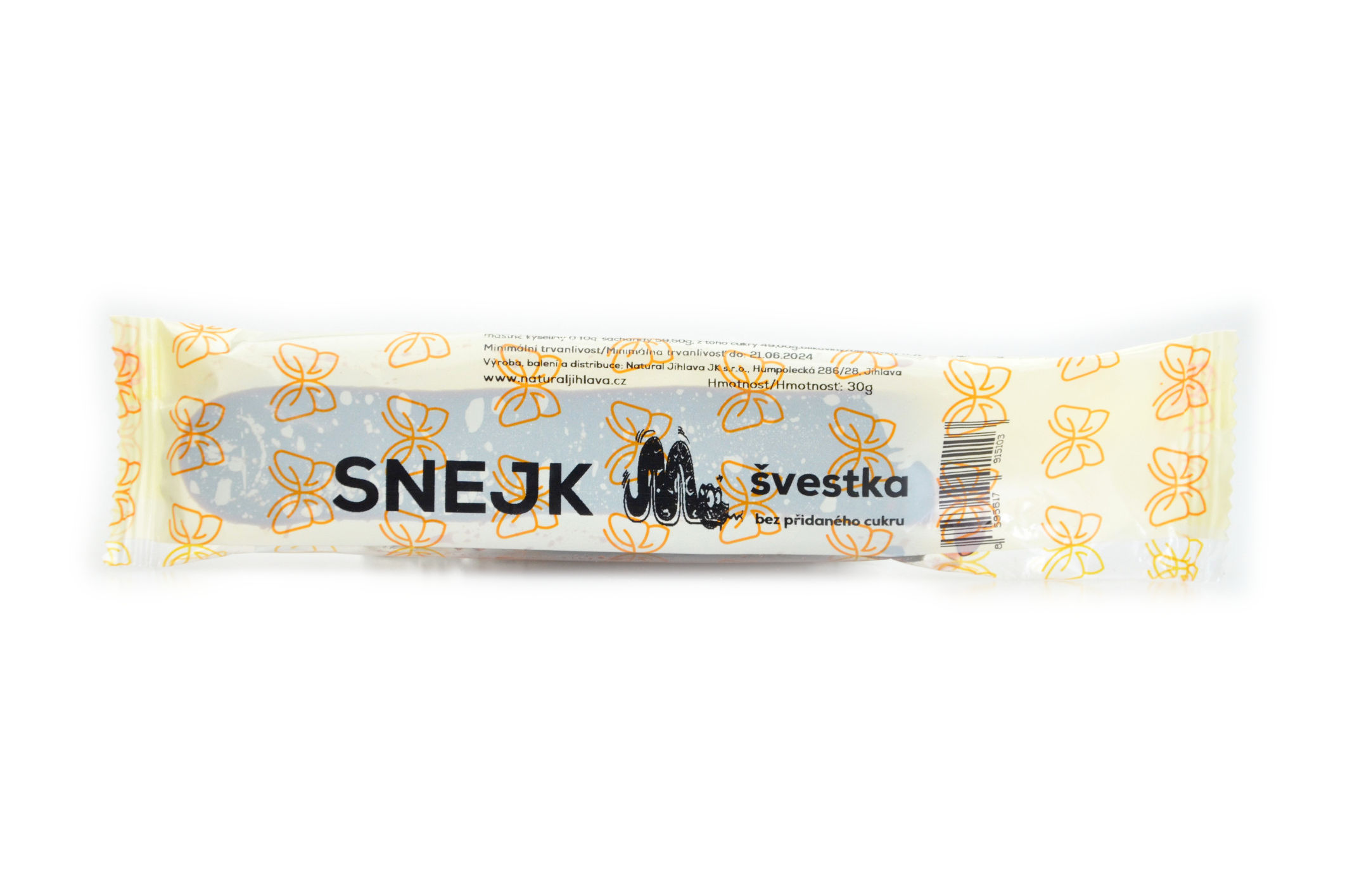 SNEJK švestka - ovocná pochoutka bez přidaného cukru NATURAL 30 g