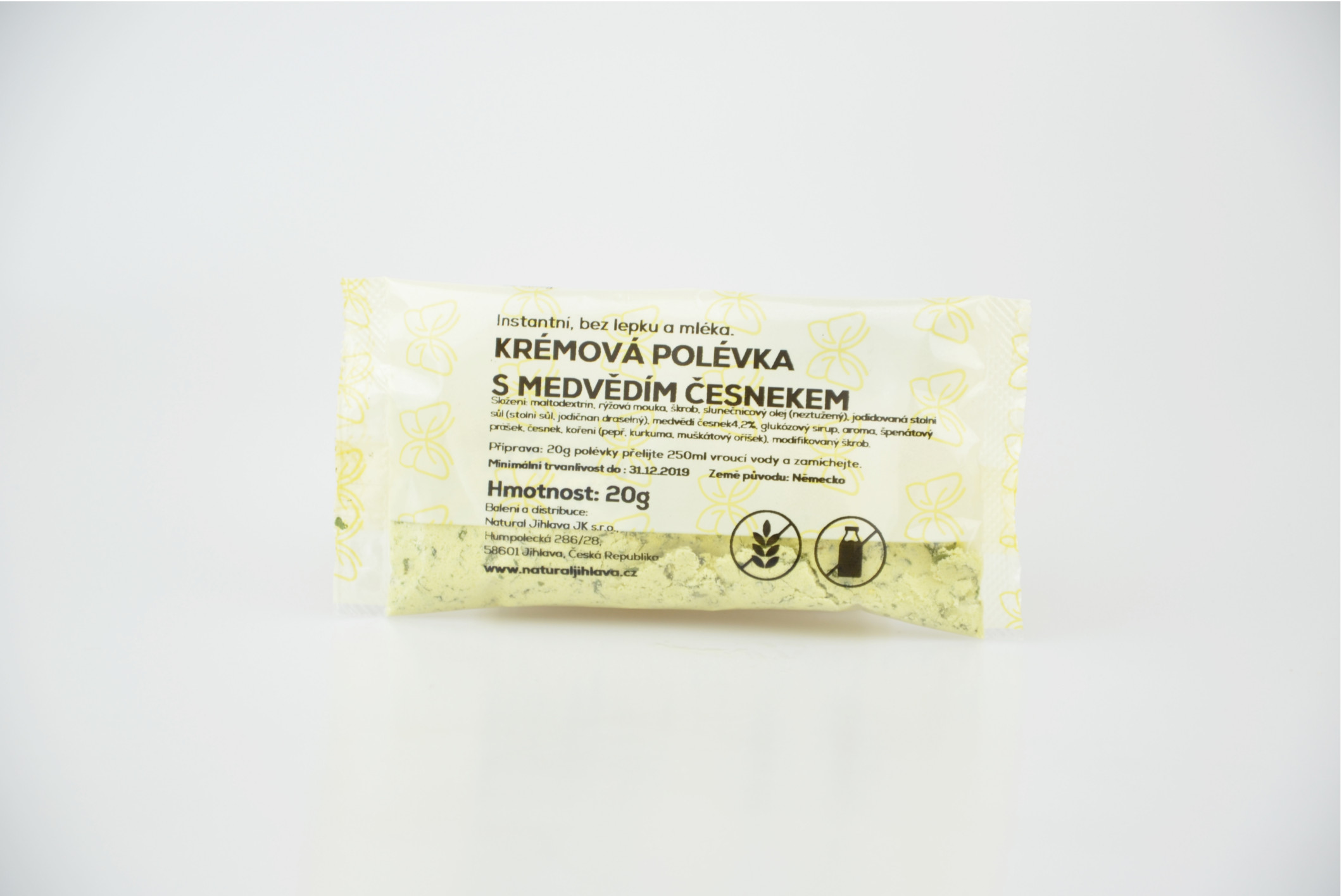 Instantní bezlepková polévka s medvědím česnekem NATURAL 20 g